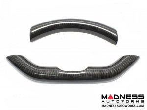 Jaguar F-TYPE Interior Trim - Carbon Fiber - Steering Wheel Trim - Upper + Lower - R - Flat Bottom Style Wheel